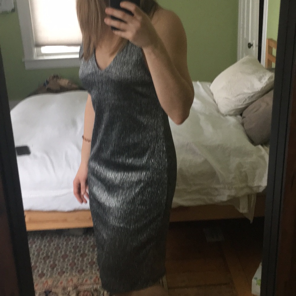 Glam silver racerback dress
